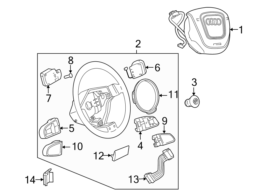 STEERING WHEEL & TRIM.