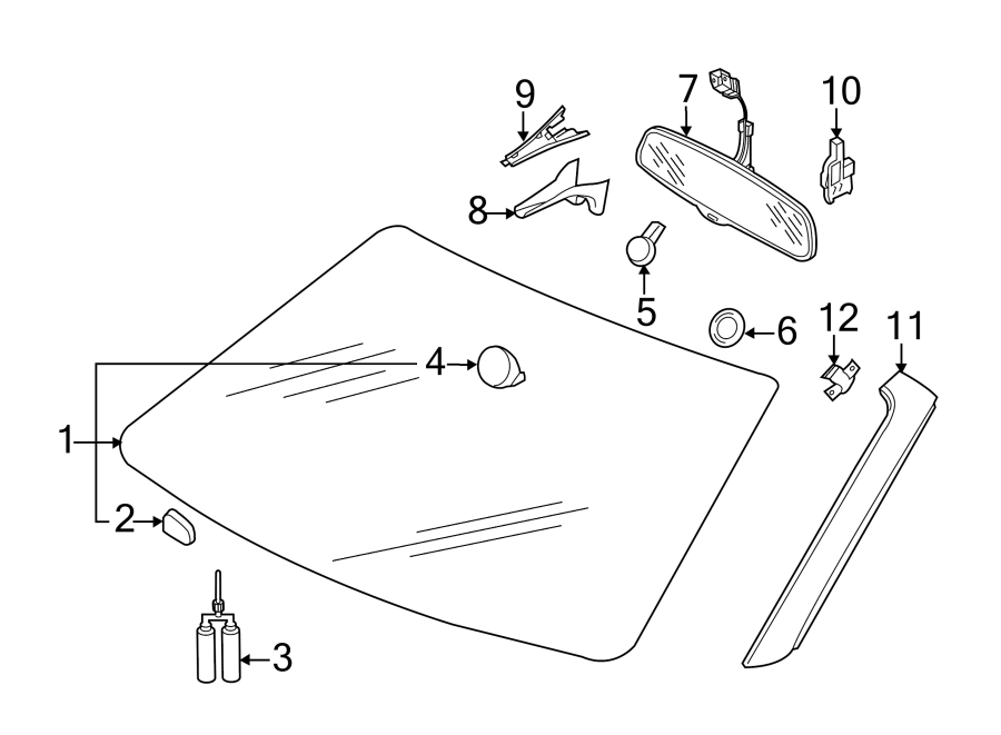 1WINDSHIELD. GLASS. REVEAL MOLDINGS.https://images.simplepart.com/images/parts/motor/fullsize/1345500.png