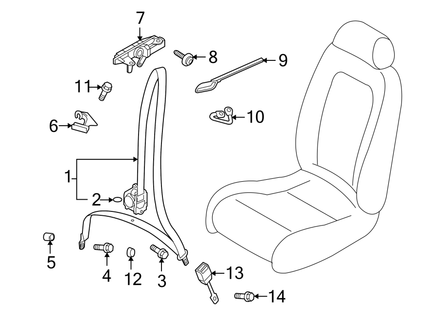 RESTRAINT SYSTEMS. FRONT SEAT BELTS.