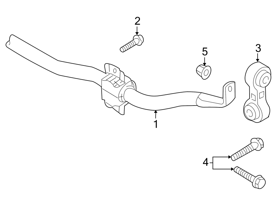 REAR SUSPENSION. STABILIZER BAR & COMPONENTS.