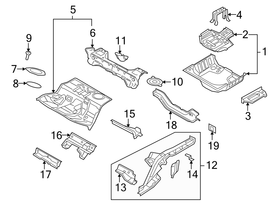 REAR BODY & FLOOR. FLOOR & RAILS.