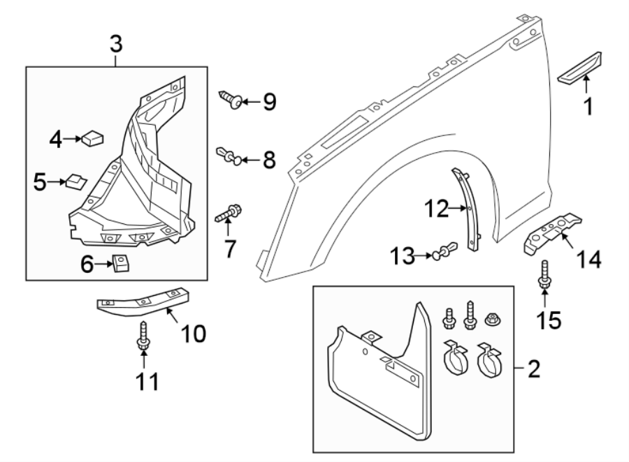 Fender. Exterior trim.