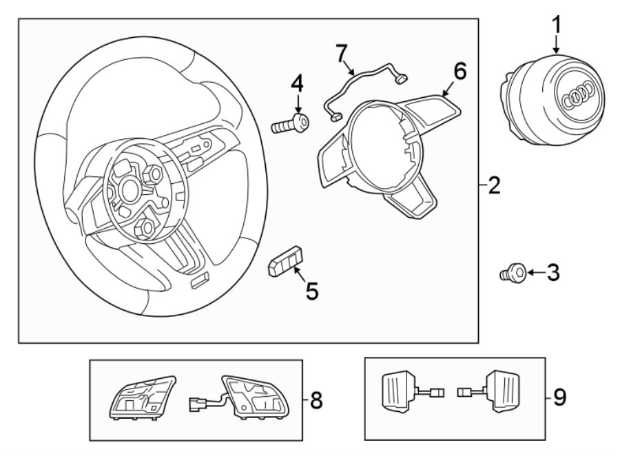 STEERING WHEEL & TRIM.