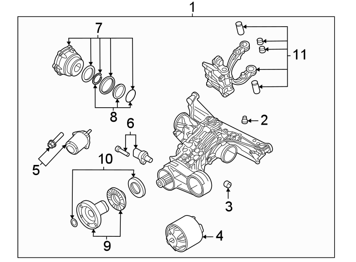 Rear suspension. Axle & differential.