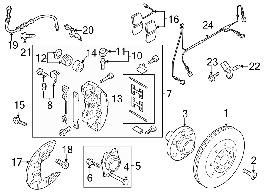 FRONT SUSPENSION. BRAKE COMPONENTS.