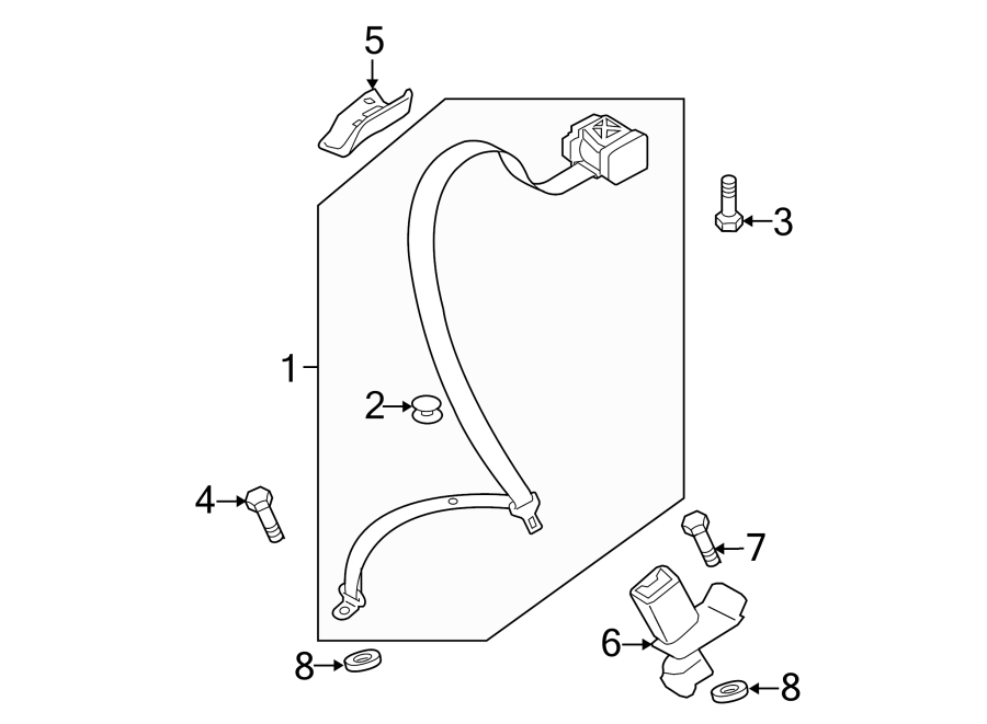 8RESTRAINT SYSTEMS. REAR SEAT BELTS.https://images.simplepart.com/images/parts/motor/fullsize/1348460.png