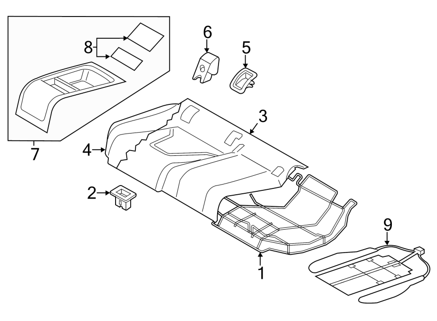 SEATS & TRACKS. REAR SEAT COMPONENTS.