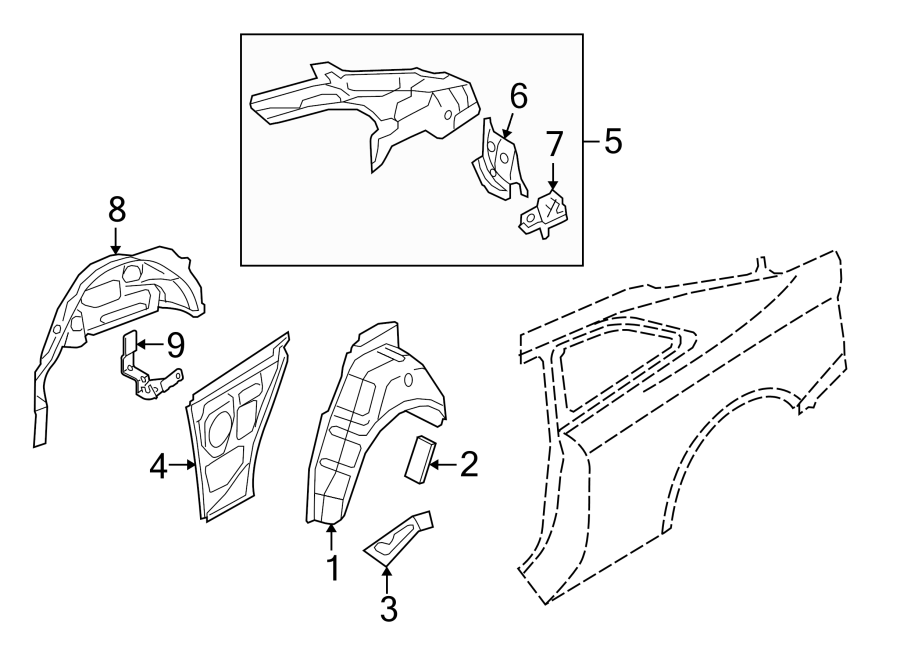 6QUARTER PANEL. INNER STRUCTURE.https://images.simplepart.com/images/parts/motor/fullsize/1348595.png