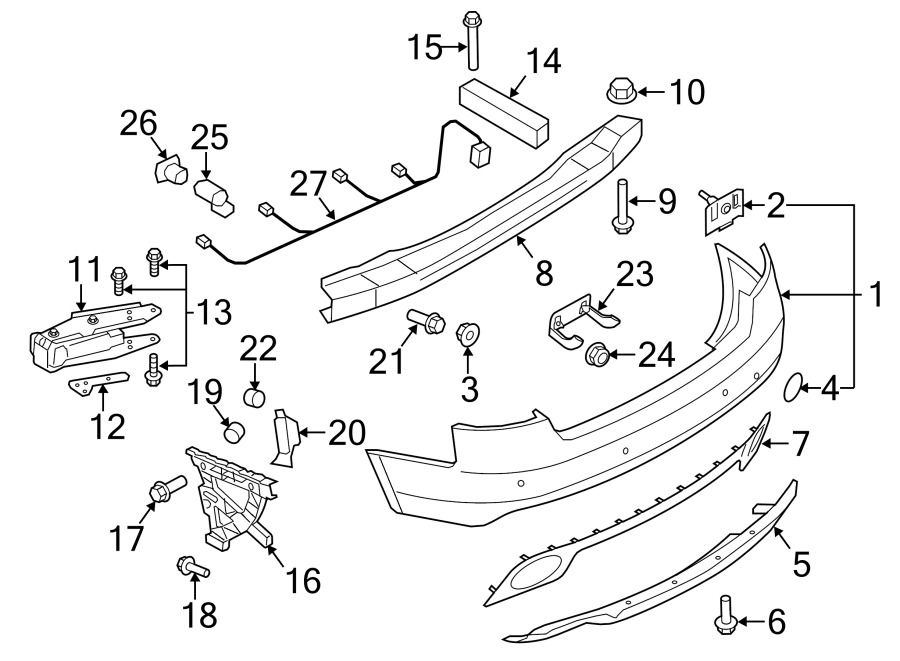 1REAR BUMPER. BUMPER & COMPONENTS.https://images.simplepart.com/images/parts/motor/fullsize/1348735.png