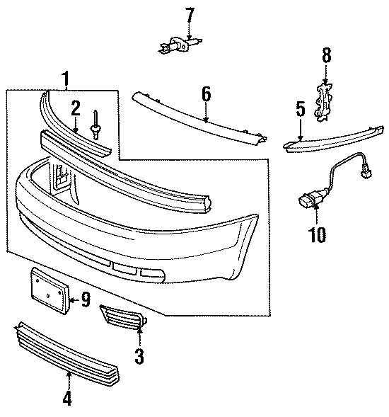 10FRONT BUMPER. BUMPER & COMPONENTS.https://images.simplepart.com/images/parts/motor/fullsize/1350015.png