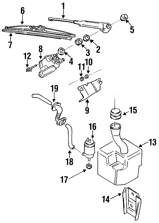 LIFT GATE. WIPER & WASHER COMPONENTS.