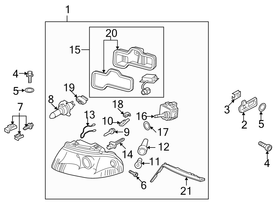 4FRONT LAMPS. HEADLAMP COMPONENTS.https://images.simplepart.com/images/parts/motor/fullsize/1351011.png