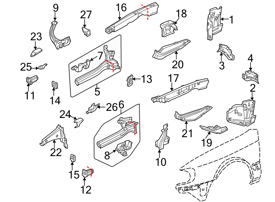 15FENDER. STRUCTURAL COMPONENTS & RAILS.https://images.simplepart.com/images/parts/motor/fullsize/1351100.png