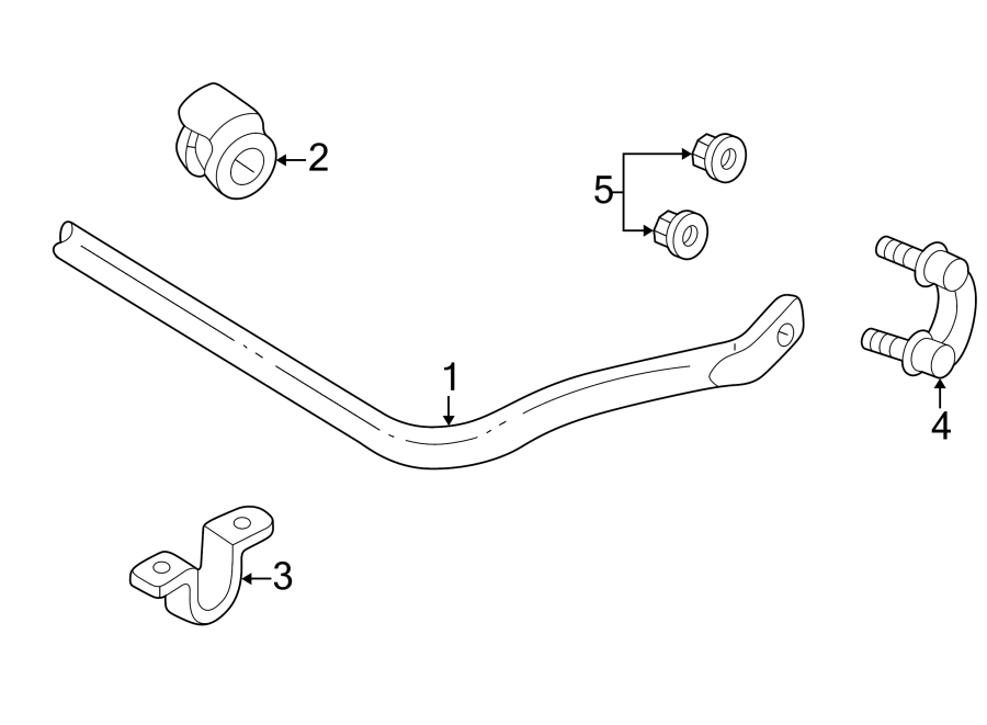 Front suspension. Stabilizer bar & components.