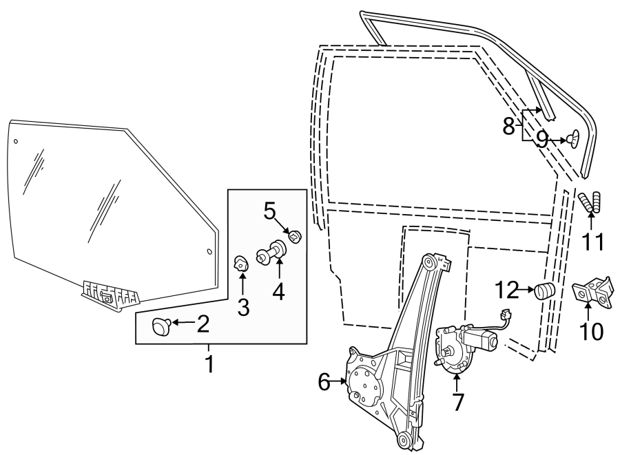 1Rear door. Glass & hardware.https://images.simplepart.com/images/parts/motor/fullsize/1351350.png