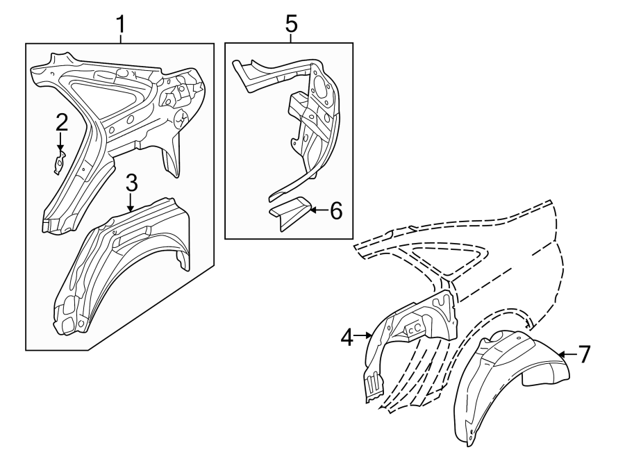 6QUARTER PANEL. INNER STRUCTURE.https://images.simplepart.com/images/parts/motor/fullsize/1351375.png