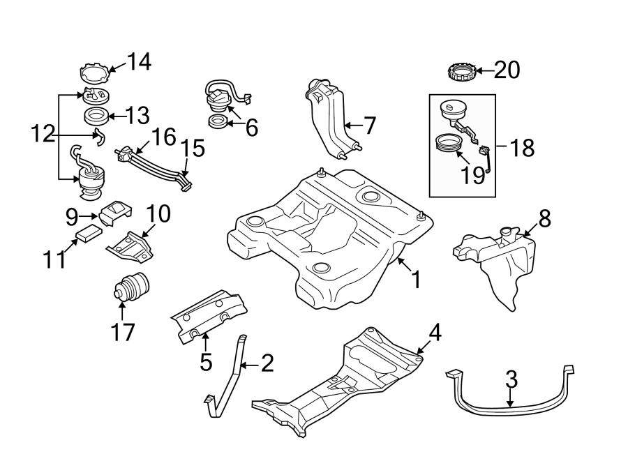 14Fuel system components.https://images.simplepart.com/images/parts/motor/fullsize/1351392.png