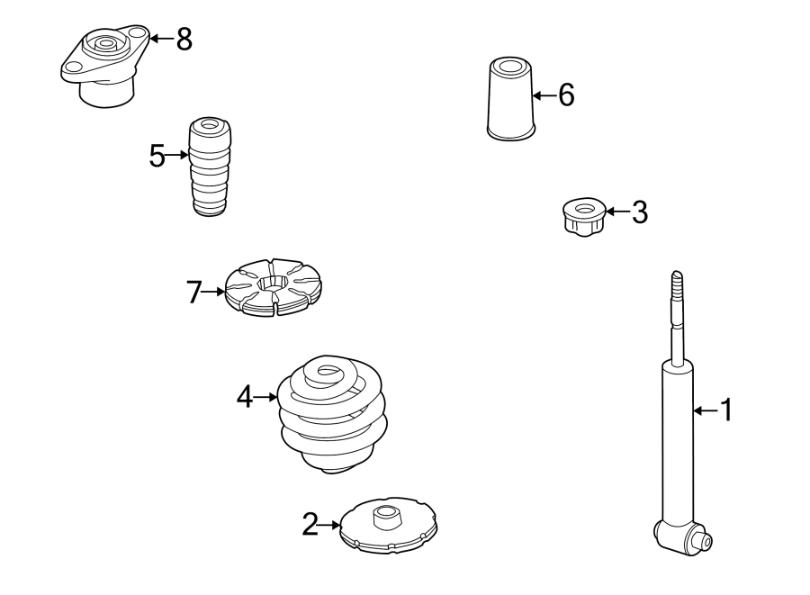 REAR SUSPENSION. STRUTS & COMPONENTS.