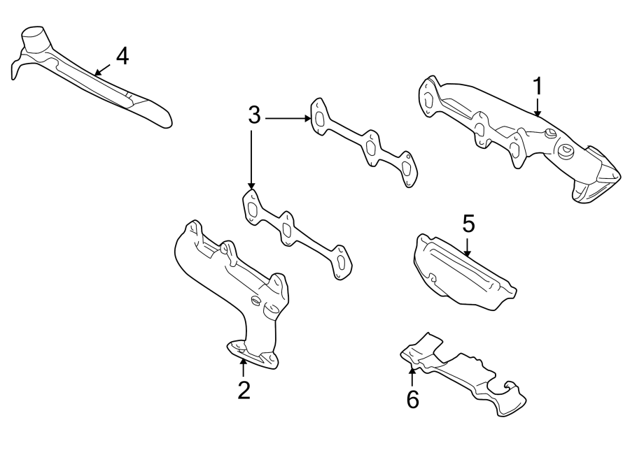 EXHAUST SYSTEM. EXHAUST MANIFOLD.