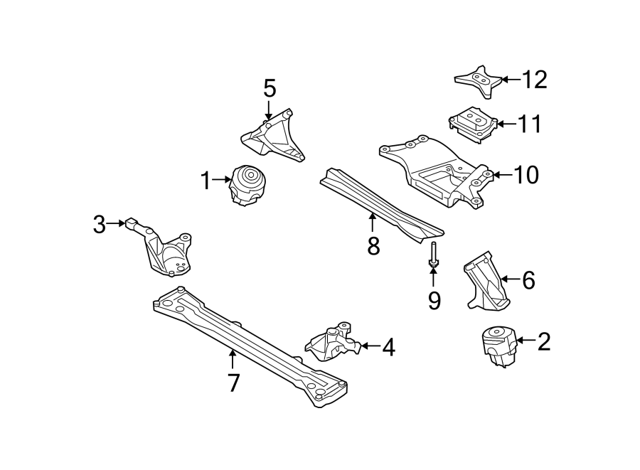 ENGINE / TRANSAXLE. ENGINE & TRANS MOUNTING.