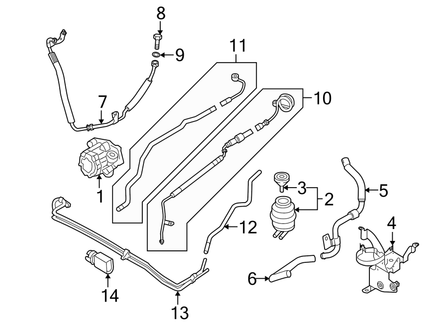 STEERING GEAR & LINKAGE. PUMP & HOSES.