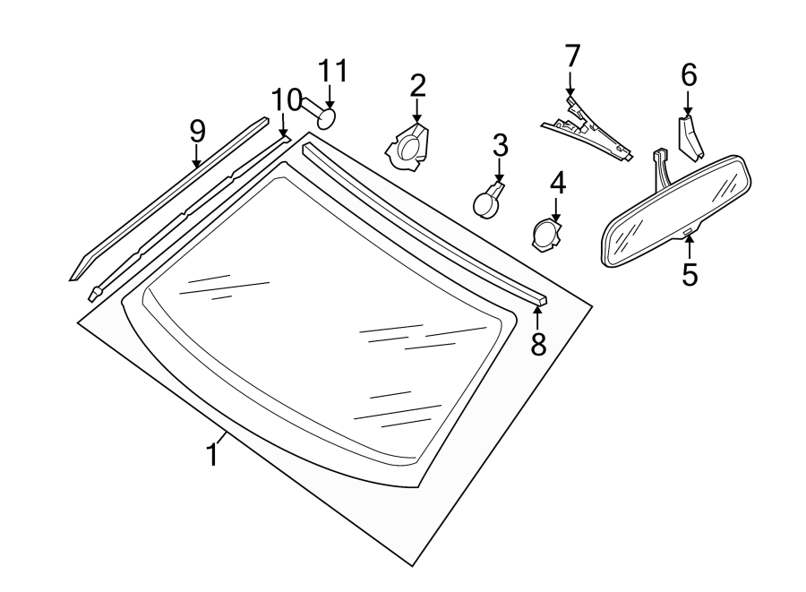 5WINDSHIELD. GLASS. REVEAL MOLDINGS.https://images.simplepart.com/images/parts/motor/fullsize/1352385.png