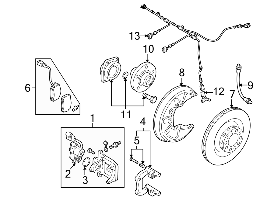 REAR SUSPENSION. BRAKE COMPONENTS.