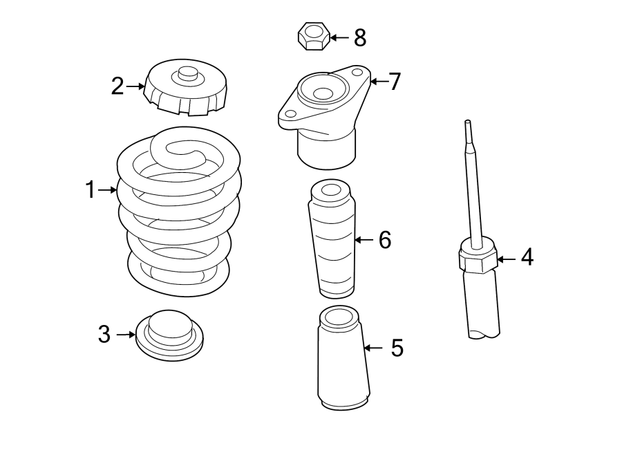 REAR SUSPENSION. STRUTS & COMPONENTS.