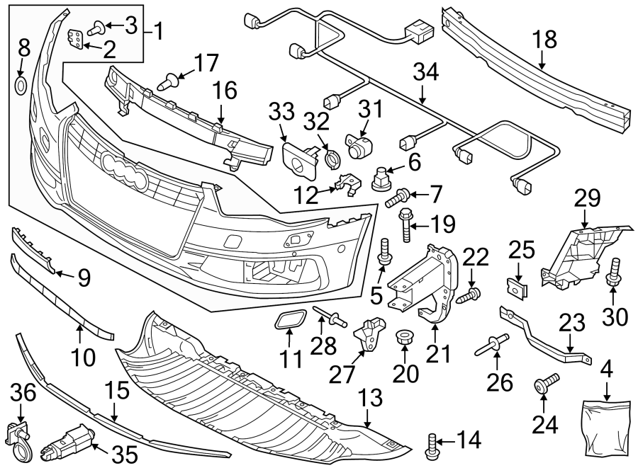 30FRONT BUMPER & GRILLE. BUMPER & COMPONENTS.https://images.simplepart.com/images/parts/motor/fullsize/1353010.png