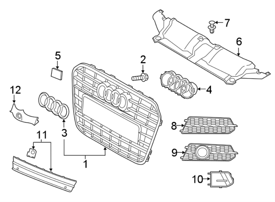 6FRONT BUMPER & GRILLE. GRILLE & COMPONENTS.https://images.simplepart.com/images/parts/motor/fullsize/1353023.png