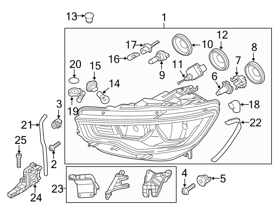 4FRONT LAMPS. HEADLAMP COMPONENTS.https://images.simplepart.com/images/parts/motor/fullsize/1353030.png