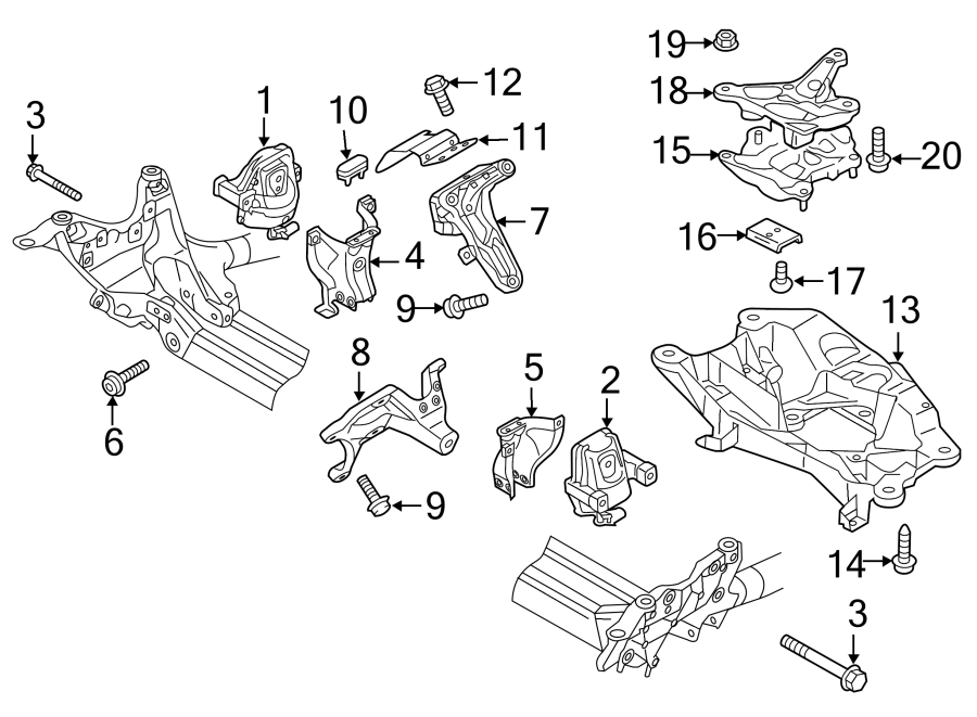 ENGINE / TRANSAXLE. ENGINE & TRANS MOUNTING.