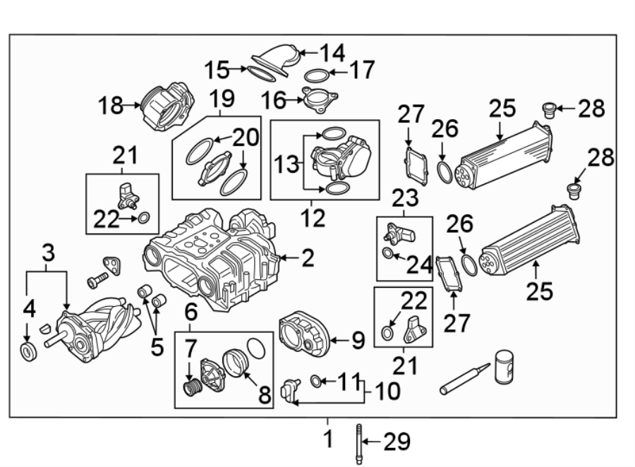 ENGINE / TRANSAXLE. SUPERCHARGER & COMPONENTS.