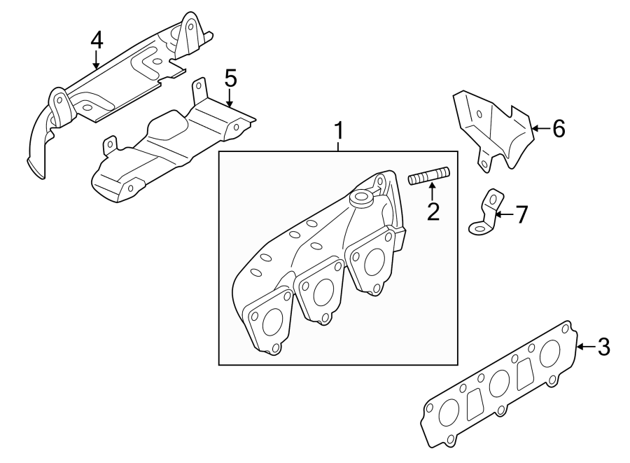 EXHAUST SYSTEM. EXHAUST MANIFOLD.