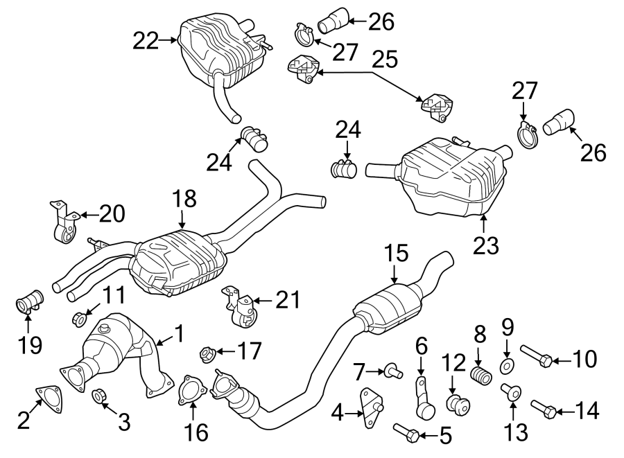 27EXHAUST SYSTEM. EXHAUST COMPONENTS.https://images.simplepart.com/images/parts/motor/fullsize/1353308.png