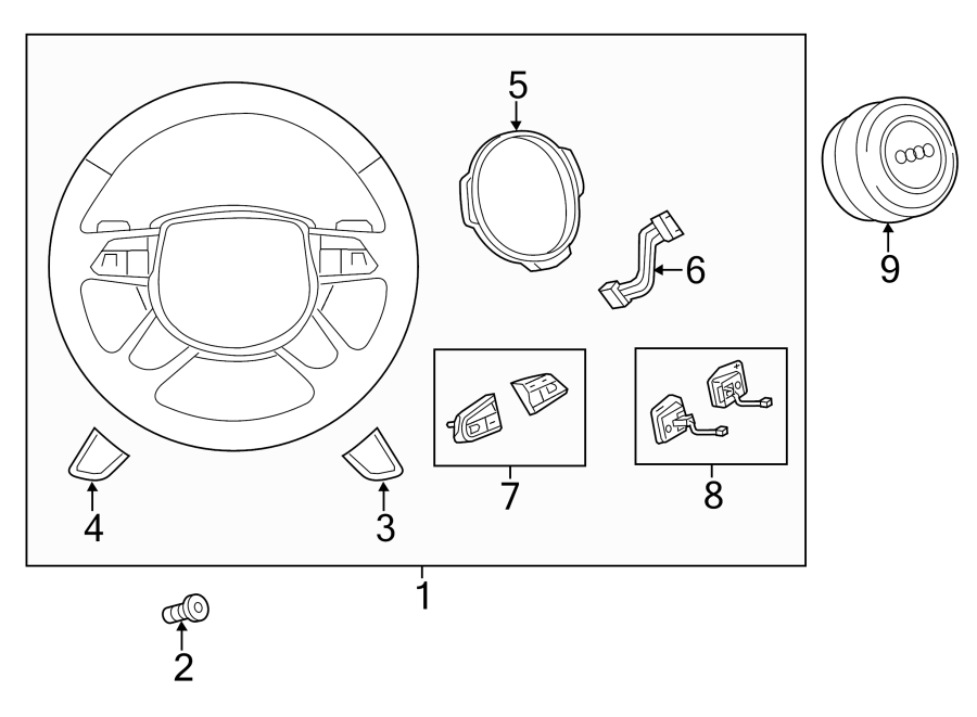 STEERING WHEEL & TRIM.