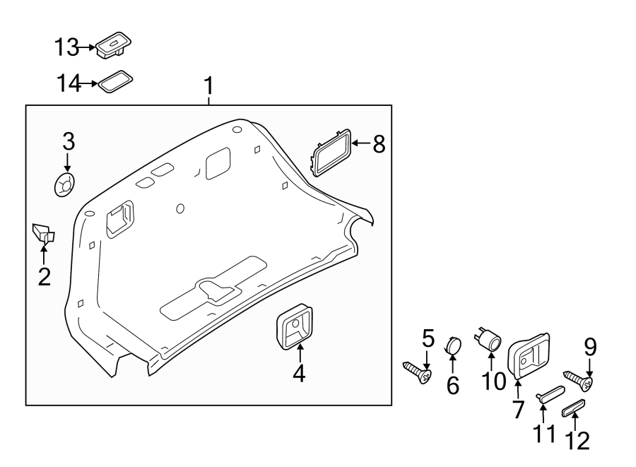 11Trunk lid. Interior trim.https://images.simplepart.com/images/parts/motor/fullsize/1353815.png