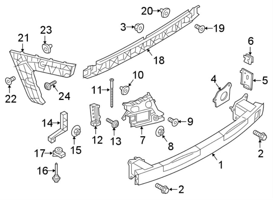 18Rear bumper. Bumper & components.https://images.simplepart.com/images/parts/motor/fullsize/1353863.png