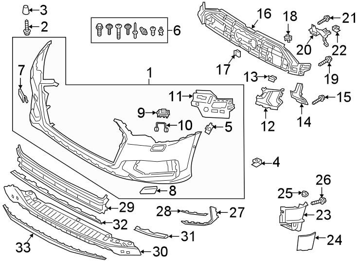 3Front bumper & grille. Bumper cover.https://images.simplepart.com/images/parts/motor/fullsize/1354005.png