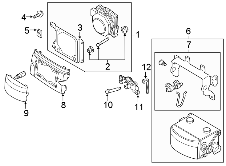 Diagram FRONT BUMPER & GRILLE. ELECTRICAL COMPONENTS. for your Audi