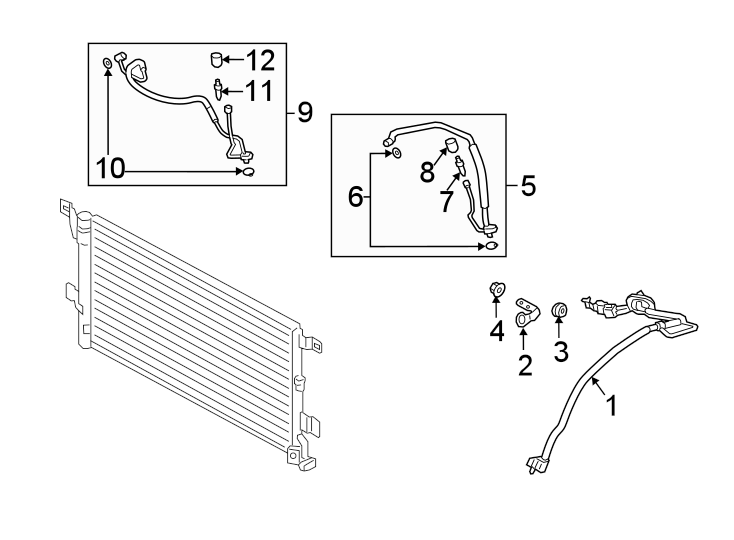 AIR CONDITIONER & HEATER. COMPRESSOR & LINES. CONDENSER.