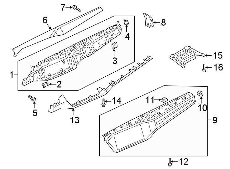 2Instrument panel components. Lower. Passenger side.https://images.simplepart.com/images/parts/motor/fullsize/1354410.png