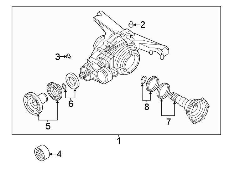 Rear suspension. Axle & differential.