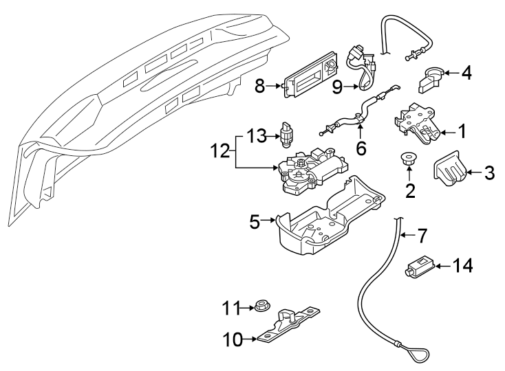 TRUNK LID. LOCK & HARDWARE.