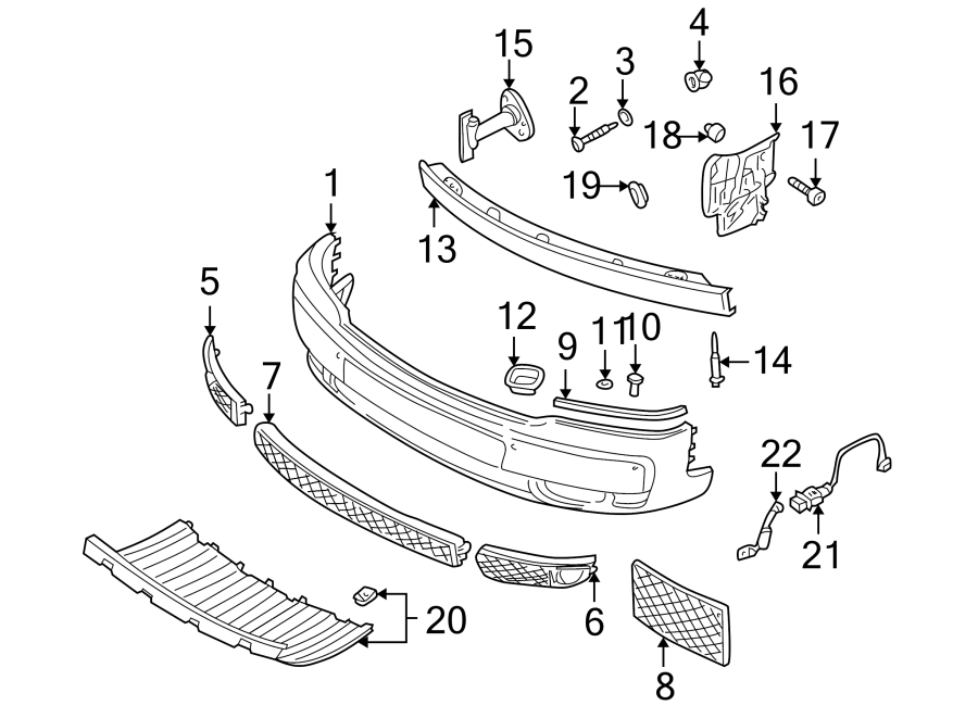 4FRONT BUMPER. BUMPER & COMPONENTS.https://images.simplepart.com/images/parts/motor/fullsize/1355000.png