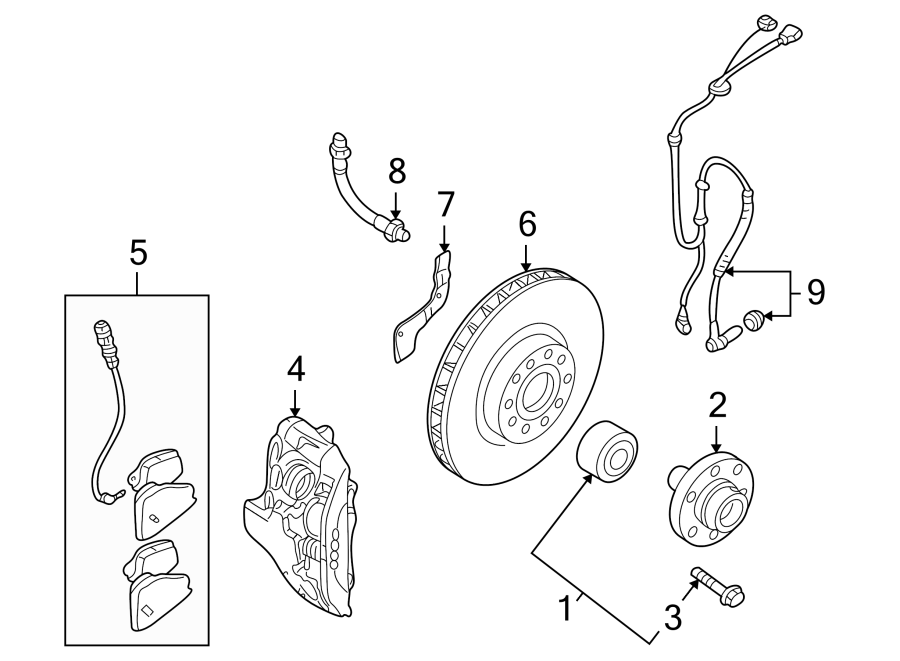 FRONT SUSPENSION. BRAKE COMPONENTS.