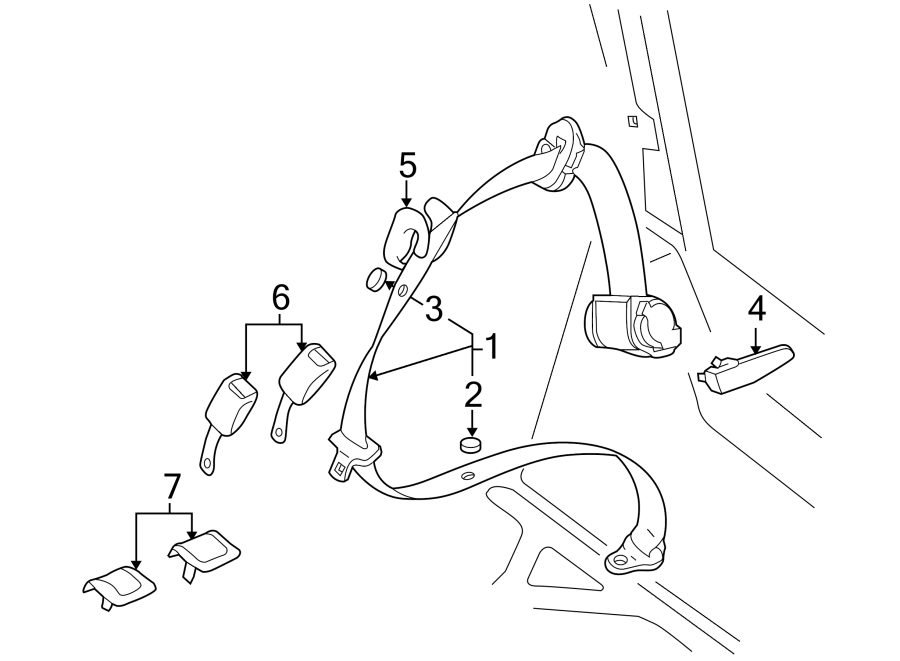 5RESTRAINT SYSTEMS. REAR SEAT BELTS.https://images.simplepart.com/images/parts/motor/fullsize/1355355.png