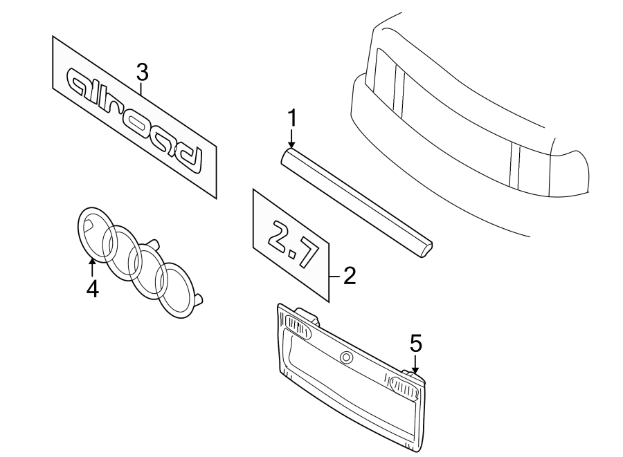 1Lift gate. Exterior trim.https://images.simplepart.com/images/parts/motor/fullsize/1355575.png