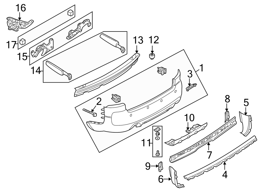 2REAR BUMPER. BUMPER & COMPONENTS.https://images.simplepart.com/images/parts/motor/fullsize/1355615.png