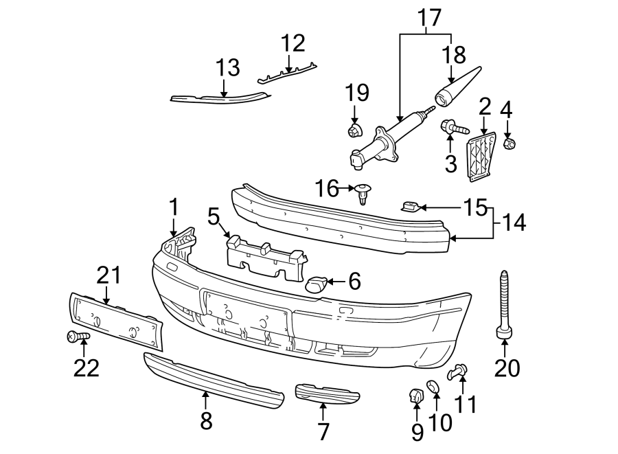 11FRONT BUMPER. BUMPER & COMPONENTS.https://images.simplepart.com/images/parts/motor/fullsize/1360005.png